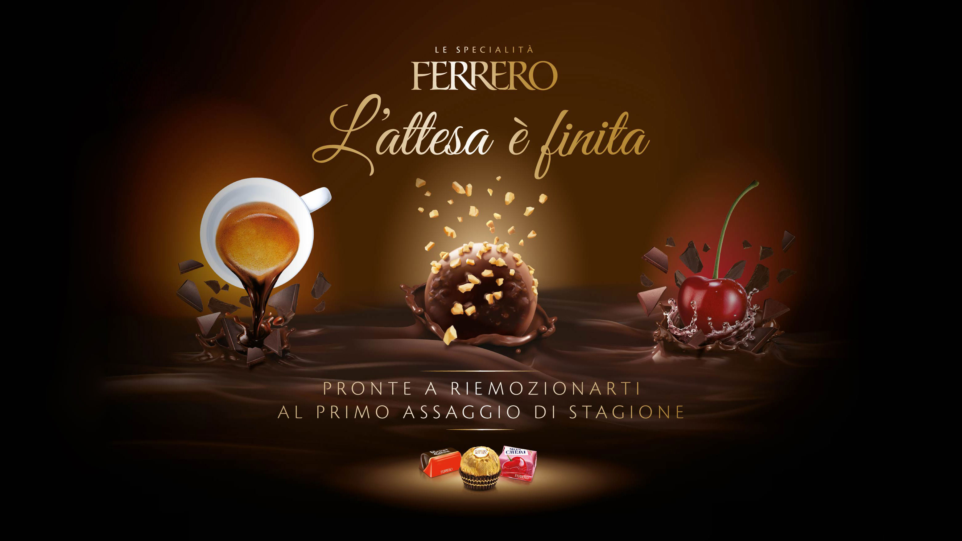 Ferrero Praline Reintro communication materials